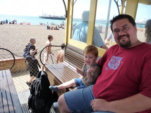 train-at-beach